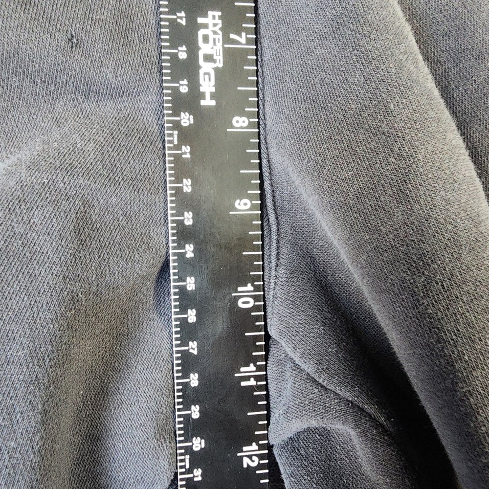 Nike Sweat Shorts Men Medium Black Fair Faded Big Swoosh Logo Fleece - Picture 2 of 10